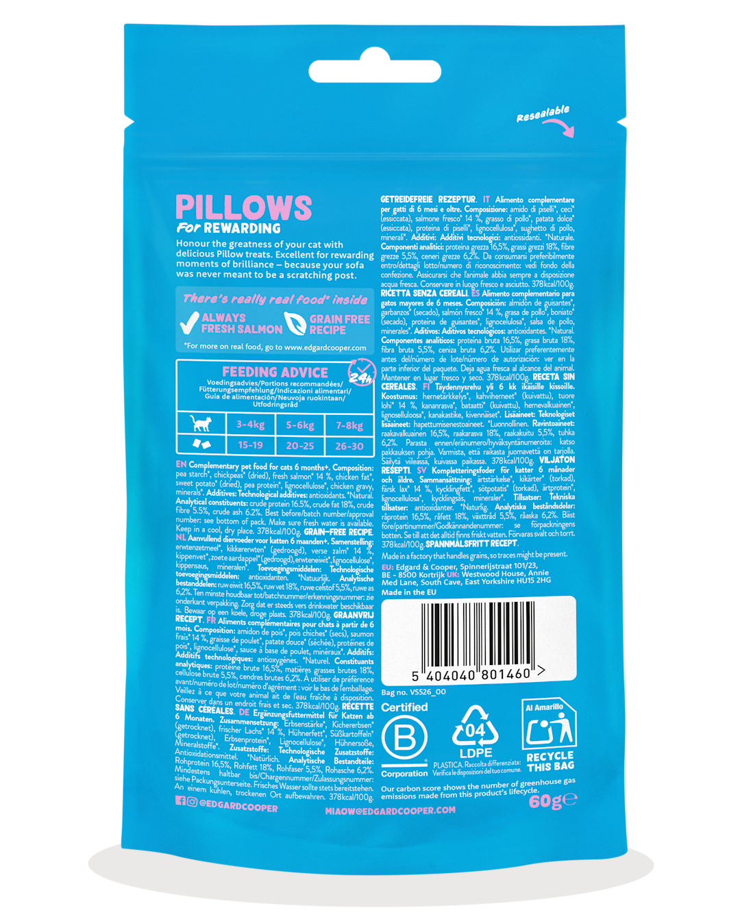 Pack - Cat All Pillows Salmon BOP EN