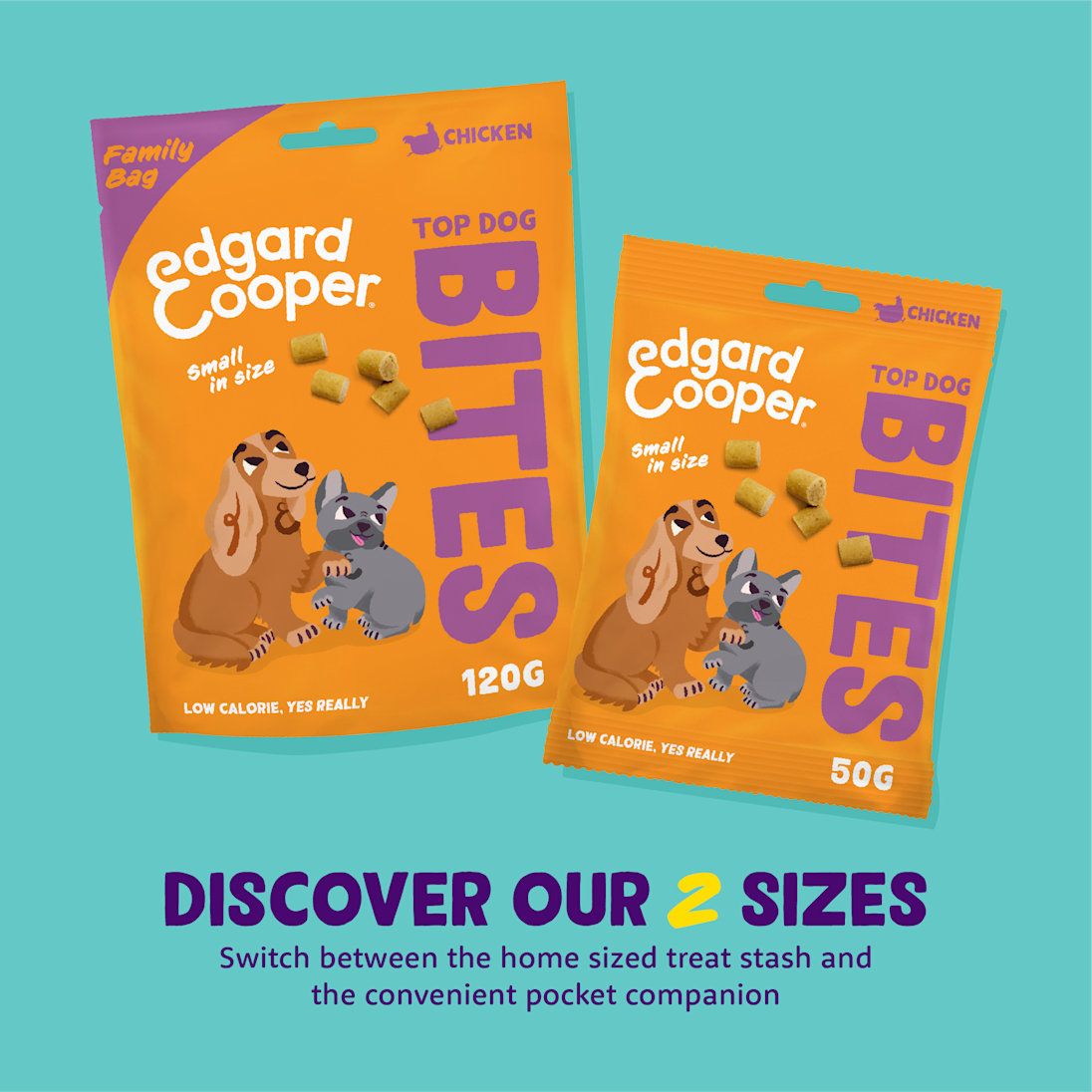 Pack - Dog All Bites Chicken Bag Sizes EN