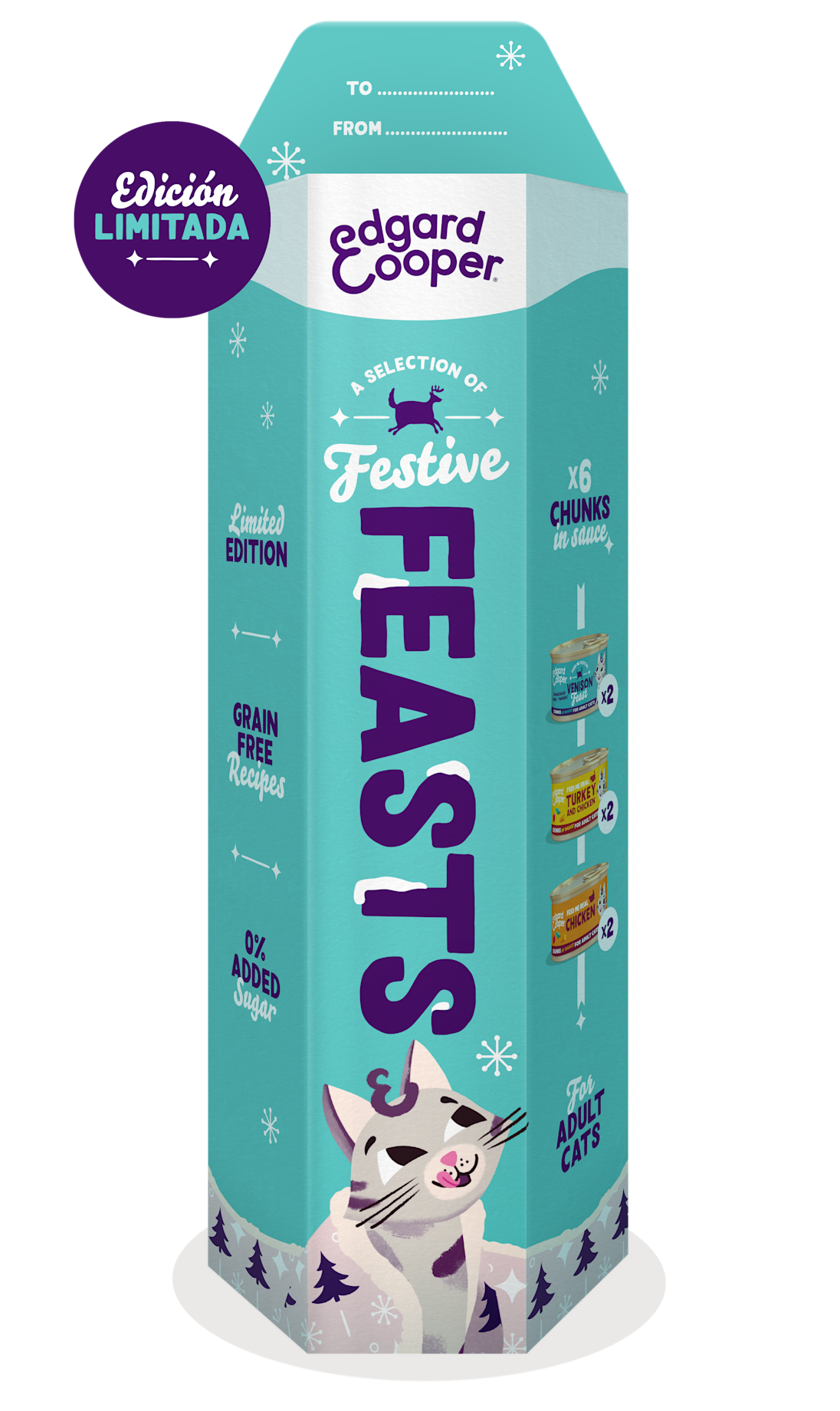 EC 2023 6x85g Festive Cat Gifting Export Front ES