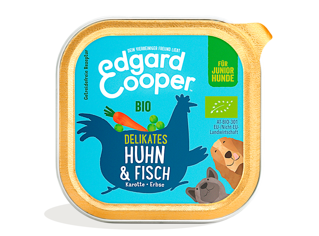Pack - Dog Junior Paté Cup Organic Chicken Fish DE
