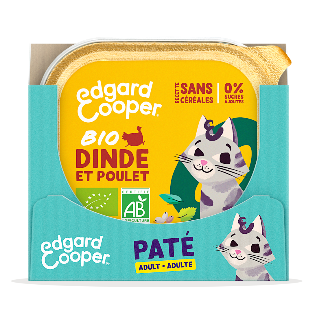 Pack - Cat Adult Pate Organic Turkey Chicken SRP FR