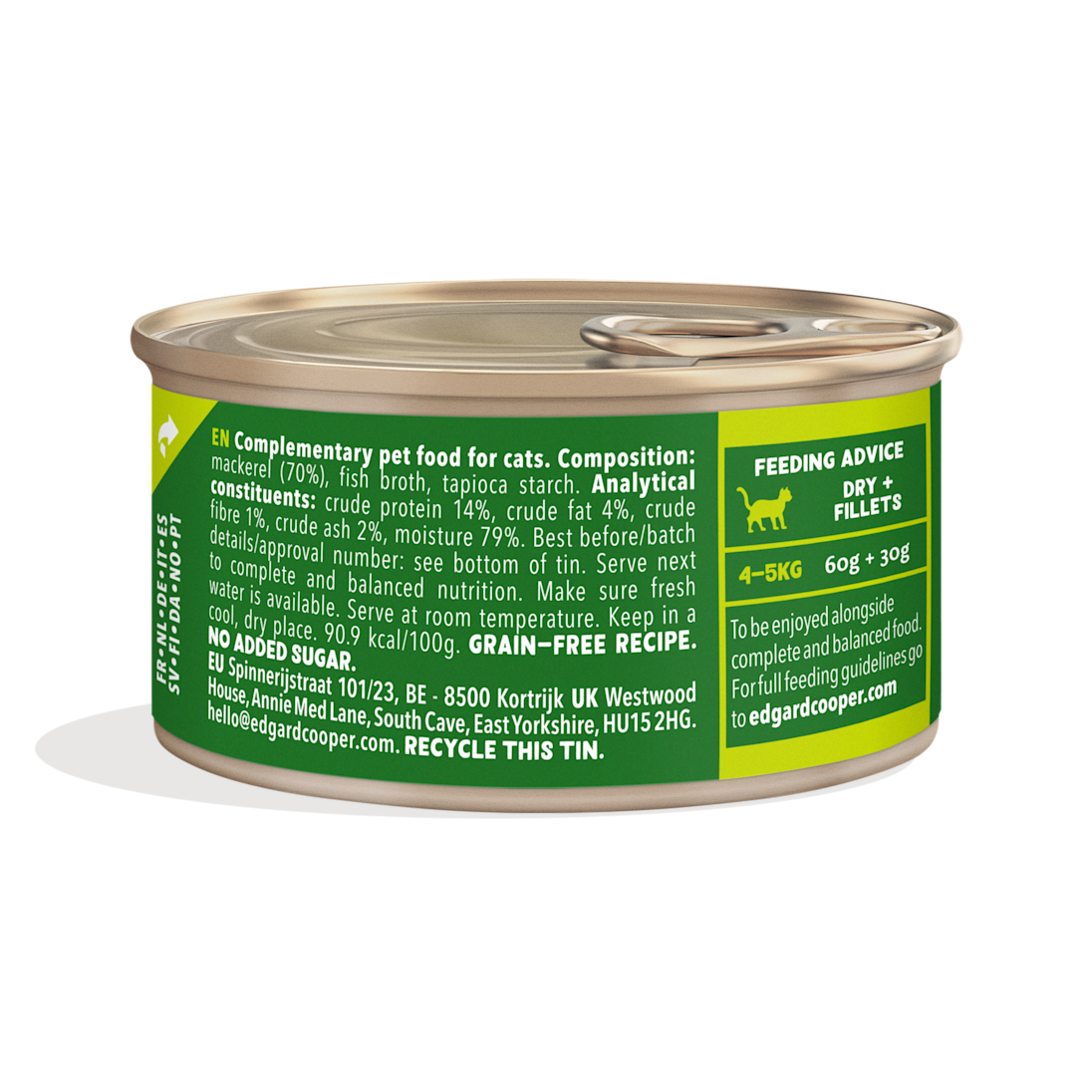 BOP Cat Fillets Mackerel Natural BOP EX